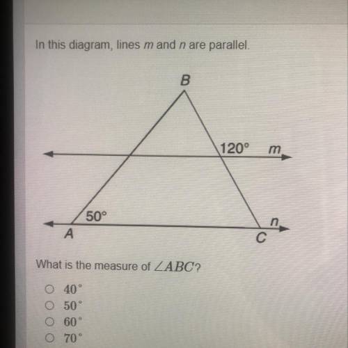 What is the measure of abc angle
