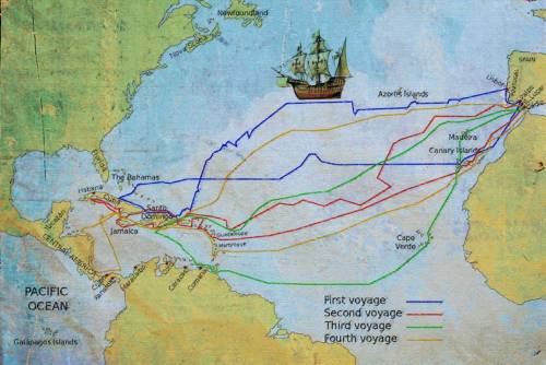 This map represents which explorer's route to the Americas?

A) Ferdinand Magellan 
B) Hernando Co