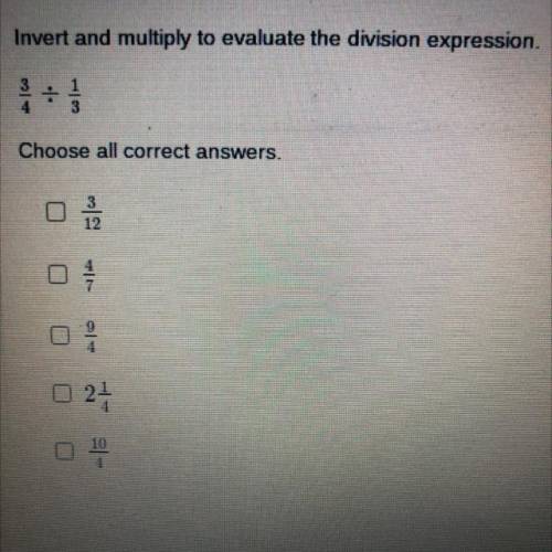 Plsss help
Invert and multiply to evaluate the division expression. Pls helpp