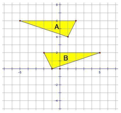 Describe the transformations that will map triangle A to triangle B and illustrate the similarity b