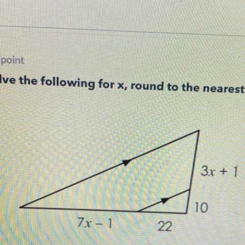 Solve x round to nearest tenth when necessary