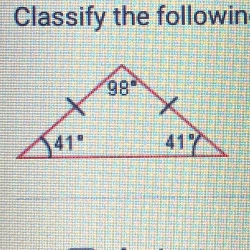 PLEASE HELP

Classify the following triangle. Check all that apply.
O A. Acute
O B. Scalene
O C. I