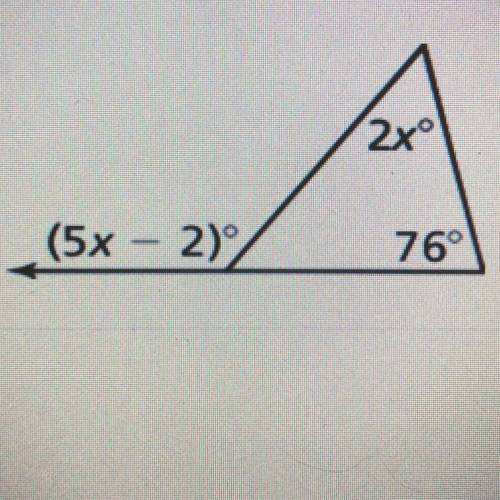 What is the answer? 
2x
(5x - 2)
76