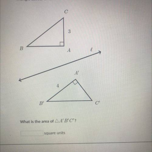 What is the area of a’b’c