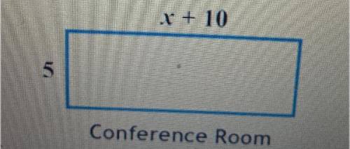 Write an algebraic expression for the area of the conference room
