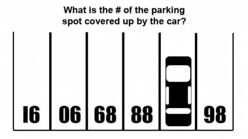 Help me: What is the number of the parking space covered by the car?