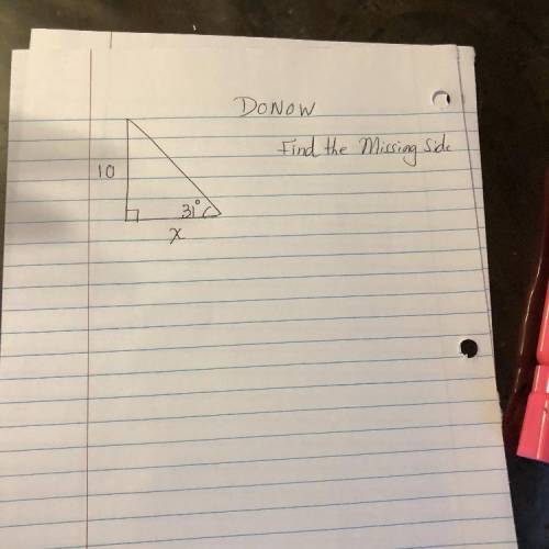 HELP PLEASE<3 
Find the missing angle 
Btw its trigonometry