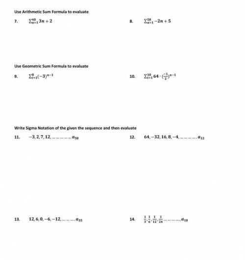 Please help me with all of them. Also I need to show work, but if you help me you can get 40 points