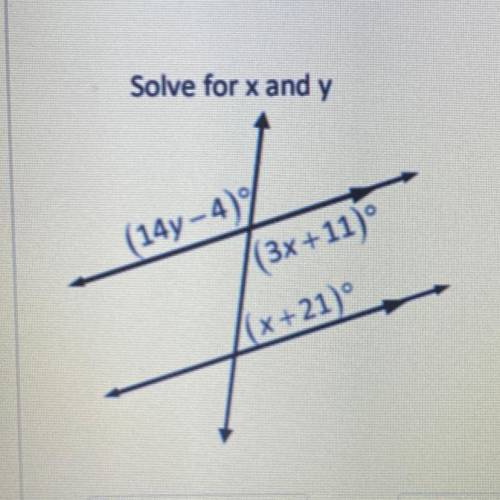 Solve for x and y, will mark brainliest please help!