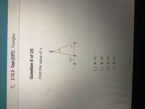 Find the value of X. PLEASE HELP QUICK