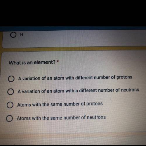 Please help
What is an element