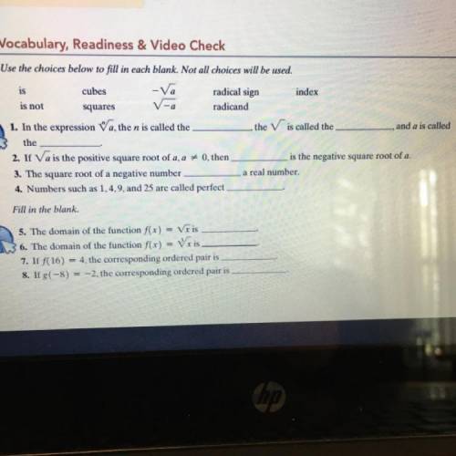 Vocabulary, Readiness & Video Check

Use the choices below to fill in each blank. Not all choi