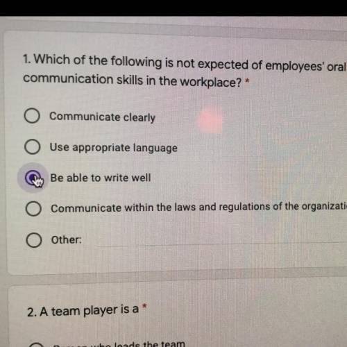 Which of the following is not expected of employees’ oral communication skills in the workspace