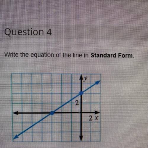 Write the equation of the line in Standard Form.