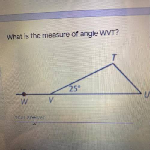 What is the measure of angle WVT?