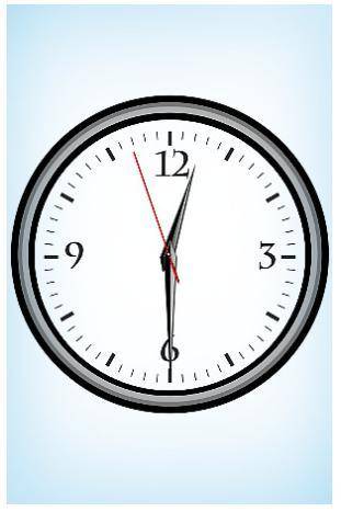 What time does the clock in the image show?

A. Son las once y media.
B. Son las once y veinte.
C.