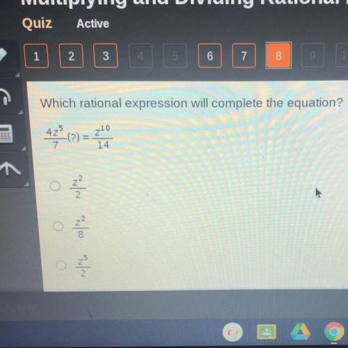 Which rational expression will complete the equation?