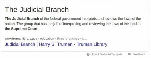 Which branch of the federal government is responsible for interpreting the laws of the United States