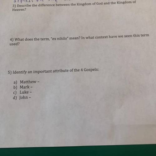Can someone answer questions 3,4, and 5 pls?