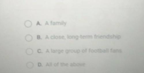 Which is an example of a secondary group?