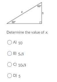 Determine the value of x. images attached.