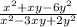 \frac{ {x}^{2} + xy - 6 {y}^{2}  }{ {x}^{2}  - 3xy + 2 {y}^{2} }