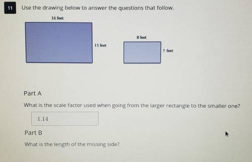 Using the drawing below to answer the question that follows. What is the length of the missing side
