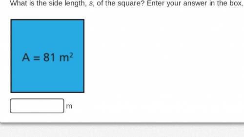 What is the length,s, of the square?
