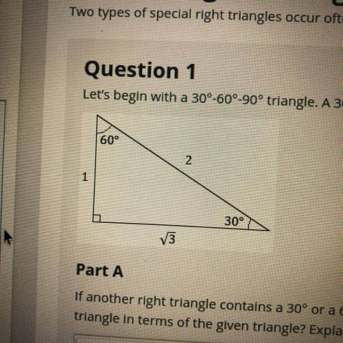 Let's begin with a 300-60°-90° triangle. A 300-60°-90° triangle with a hypotenuse of 2 units is sho