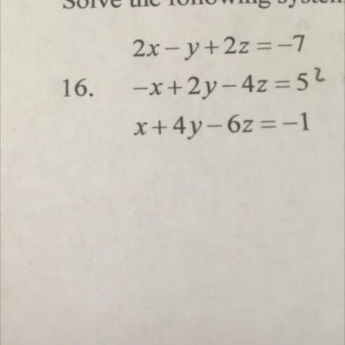 Does anyone how to do system equations but with 3 of them?