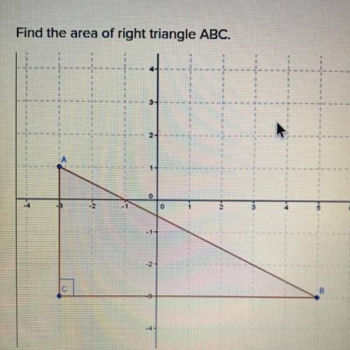 Find the area of right triangle ABC