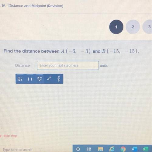 Find the distance between A (-6,-3) and B (-15, – 15).