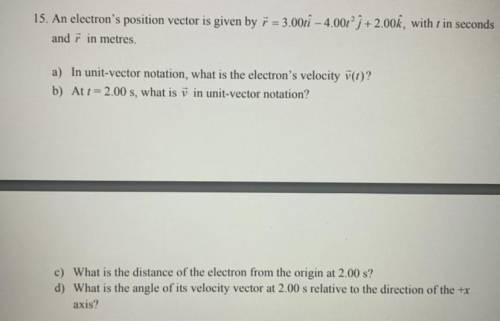Question C) needs to be answered, please help (physics)