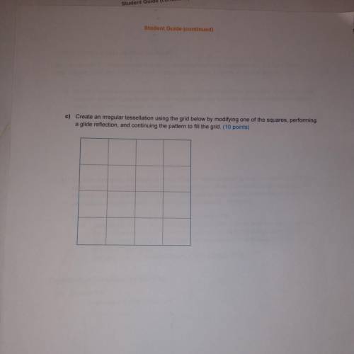 Hi! I'm confused with this question, It's about tessellations. Can someone give a complete example
