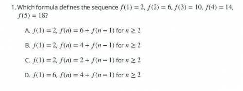 Which formula defines a sequence