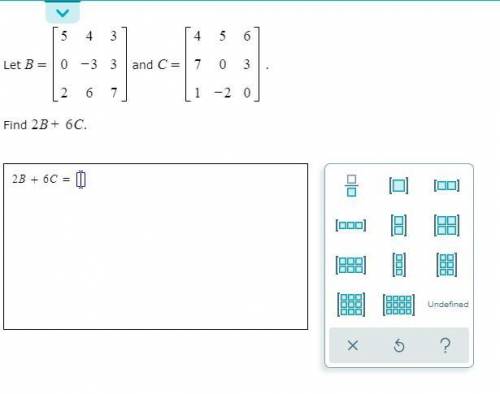 Linear combination of matrices