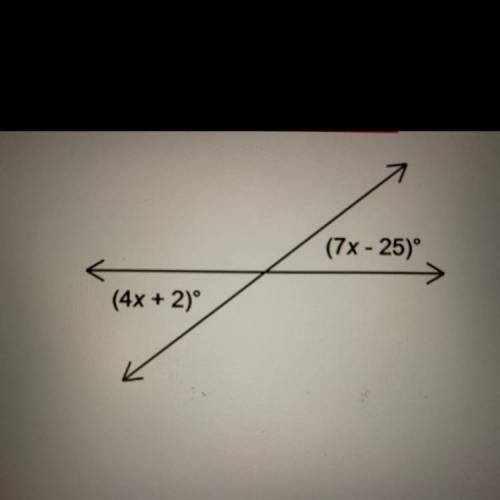 Can anyone help? 
Solve for x. SHOW YOUR WORK.