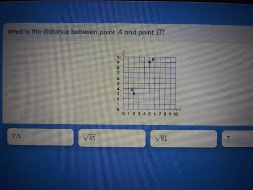What is the distance between point A and point B