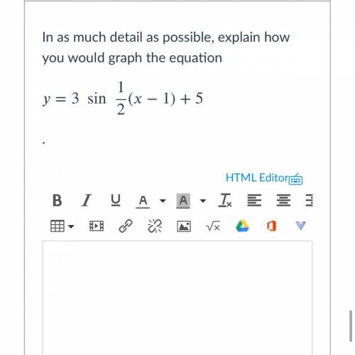 In as much detail as possible, explain how you would graph the equation.
