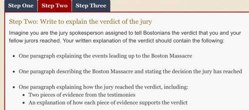 PLEASE HELP ASAP

One paragraph explaining how the jury reached the verdict, including:
Two pieces