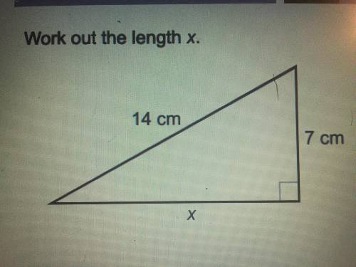 Work out the length of x