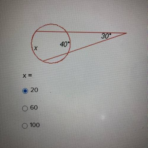 How do I find x? Please explain.

I already know how to find x when it is on the outside. I am con
