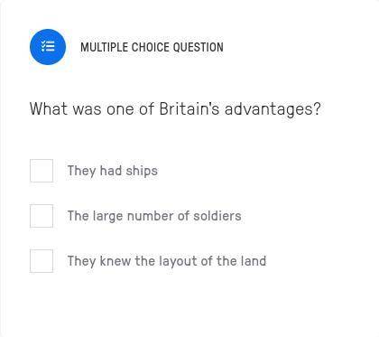 What was one of Britain's advantages?