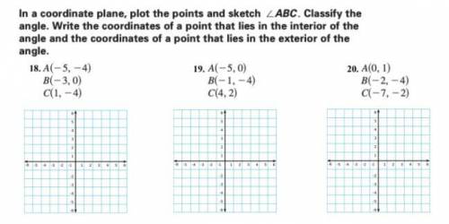 In a coordinate plane, plot the points and sketch ABC.

Need an explanation on how these problems