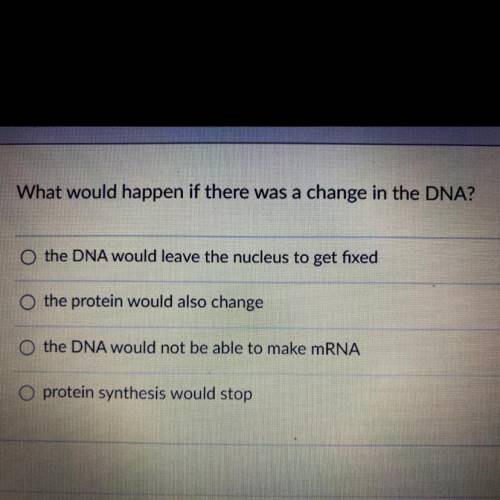What would happen is there was a change in the DNA ?