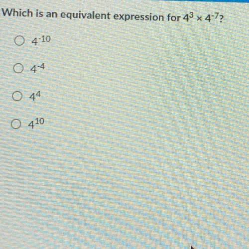 Which is an equivalent expression