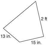 If the perimeter of this quadrilateral is 79 inches, what is the measure of the missing side length