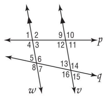 In the figure, the measure of angle 9 is 80 degrees and the measure of angle 5 is 68. Find the meas