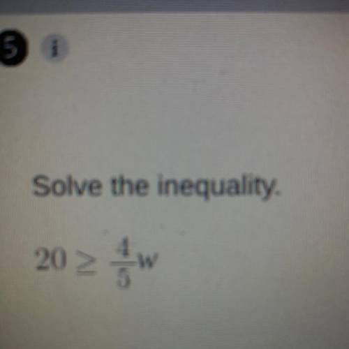 Help solve the inequality