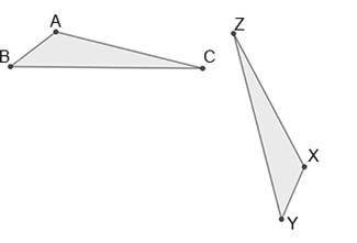 The two triangles shown are congruent: ΔABC ≅ ΔXYZ. Based on this information, which of the followi